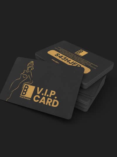 Prive V.I.P Card card negru cu auriu