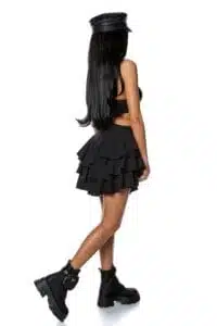 Cum sa te imbraci stilat si sexy pentru o iesire in club 91 Fusta cu volane si lant fusta cu volane casual sau elegant Romania