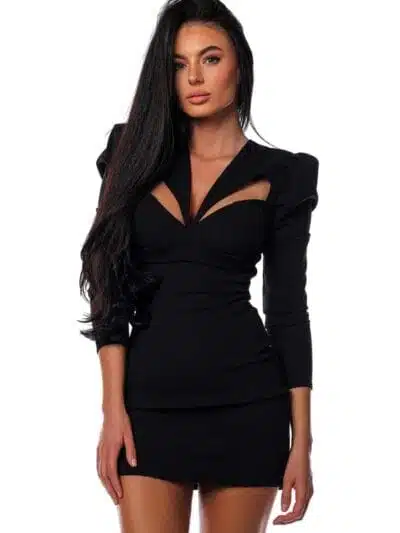 Butterfly dress rochie din crep elastic silueta clepsidra Romania