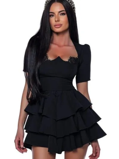 Queen dress rochie feminina negra de eveniment Romania