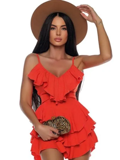 Russian dress din IN detaliu silueta clepsidra in natural Romania