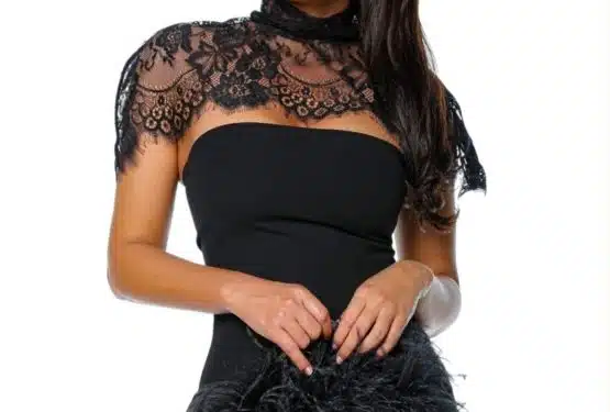 Rochii made in România: cum recunoști una adevărată (7 verificări pe produs) 1 PHANTOM DRESS rochie neagra rochie cu detalii din dantela rochie dreapta rochie de seara — vedere din față