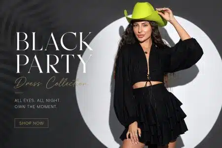 Ținută neagră cu volane din colecția Black Party PRIVE Boutique